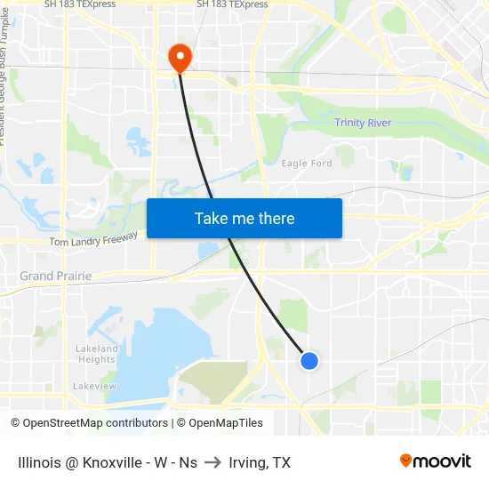 Illinois @ Knoxville - W - Ns to Irving, TX map