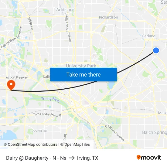 Dairy @ Daugherty - N - Ns to Irving, TX map