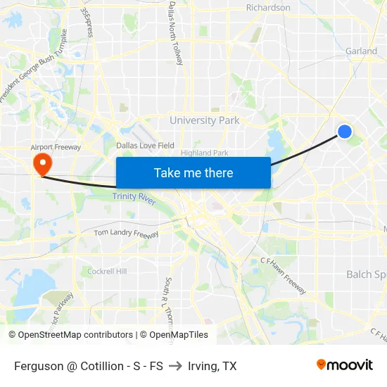 Ferguson @ Cotillion - S - FS to Irving, TX map