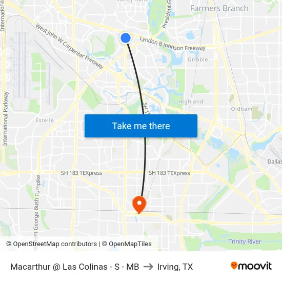 Macarthur @ Las Colinas - S - MB to Irving, TX map