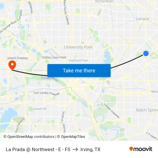 La Prada @ Northwest - E - FS to Irving, TX map
