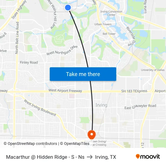 Macarthur @ Hidden Ridge - S - Ns to Irving, TX map