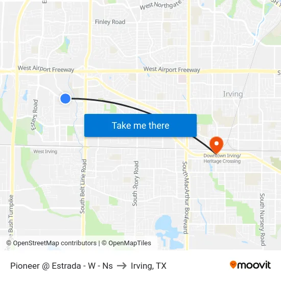 Pioneer @ Estrada - W - Ns to Irving, TX map