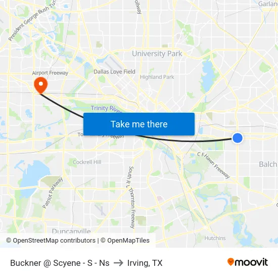 Buckner @ Scyene - S - Ns to Irving, TX map