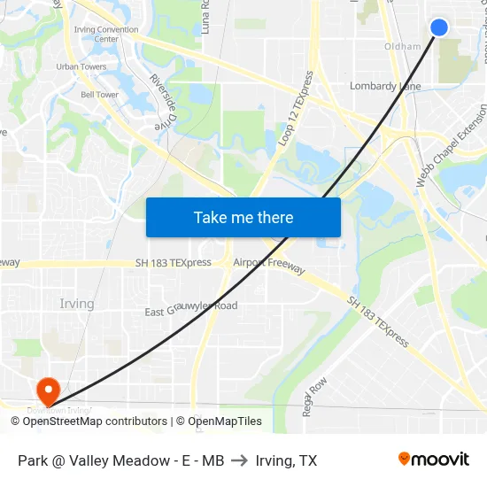 Park @ Valley Meadow - E - MB to Irving, TX map