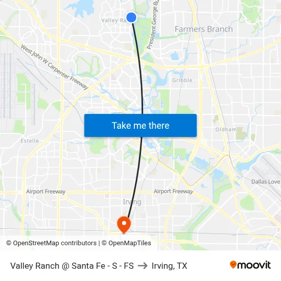 Valley Ranch @ Santa Fe - S - FS to Irving, TX map