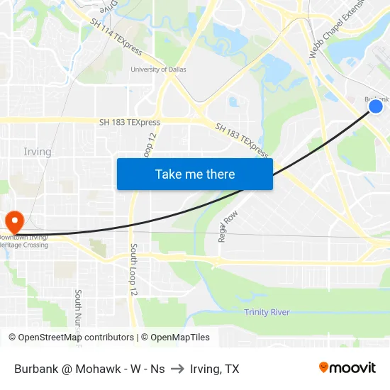 Burbank @ Mohawk - W - Ns to Irving, TX map
