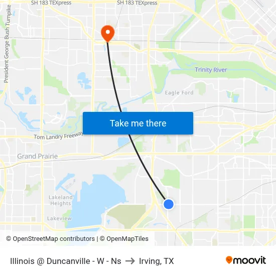 Illinois @ Duncanville - W - Ns to Irving, TX map