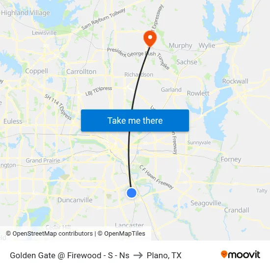 Golden Gate @ Firewood - S - Ns to Plano, TX map