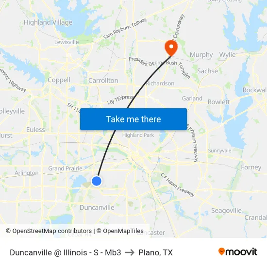 Duncanville @ Illinois - S - Mb3 to Plano, TX map