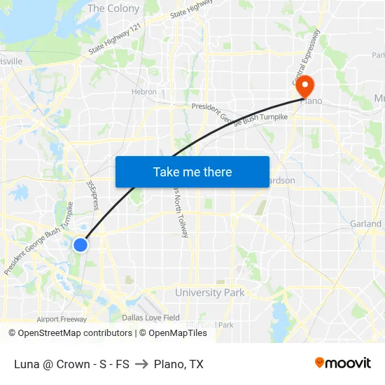 Luna @ Crown - S - FS to Plano, TX map