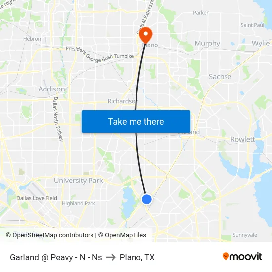 Garland @ Peavy - N - Ns to Plano, TX map