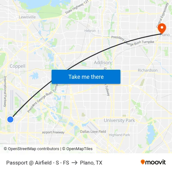 Passport @ Airfield - S - FS to Plano, TX map