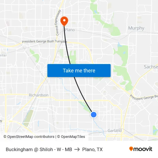 Buckingham @ Shiloh - W - MB to Plano, TX map