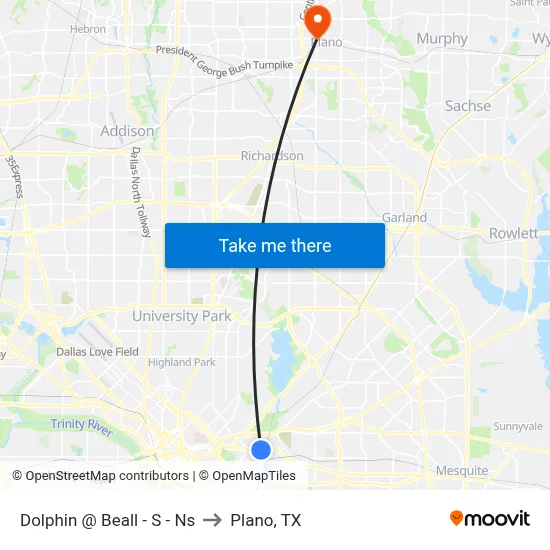 Dolphin @ Beall - S - Ns to Plano, TX map