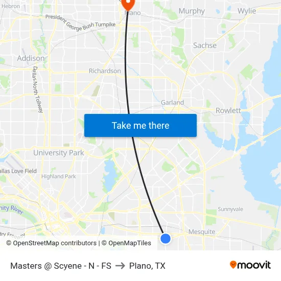 Masters @ Scyene - N - FS to Plano, TX map