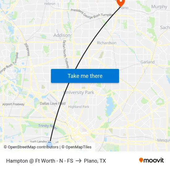 Hampton @ Ft Worth - N - FS to Plano, TX map