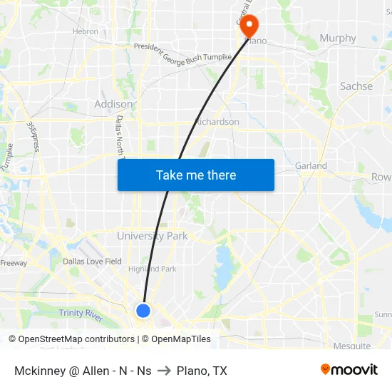 Mckinney @ Allen - N - Ns to Plano, TX map