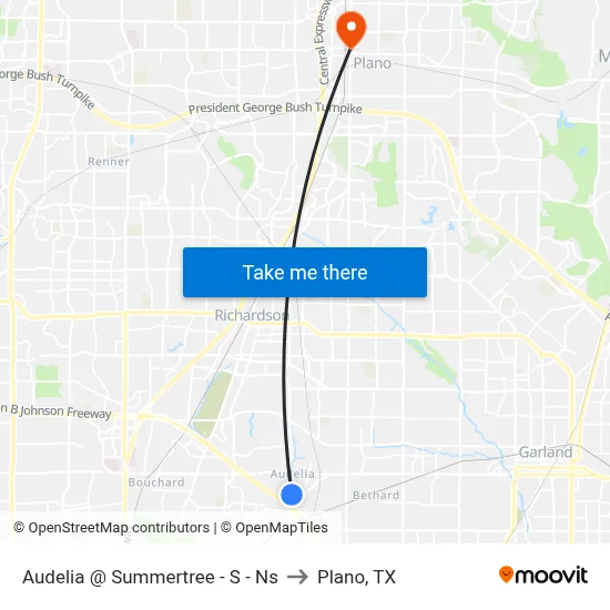 Audelia @ Summertree - S - Ns to Plano, TX map