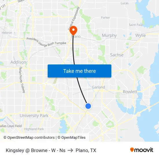 Kingsley @ Browne - W - Ns to Plano, TX map