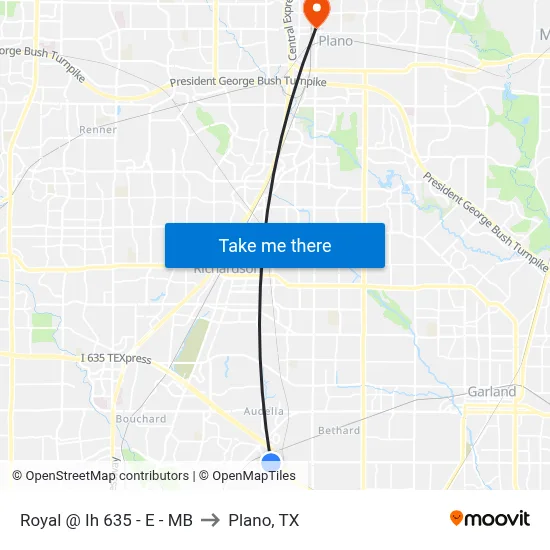 Royal @ Ih 635 - E - MB to Plano, TX map