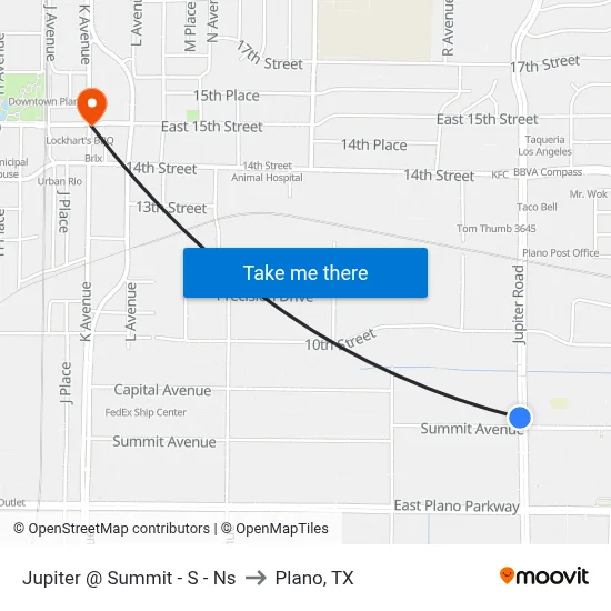 Jupiter @ Summit - S - Ns to Plano, TX map