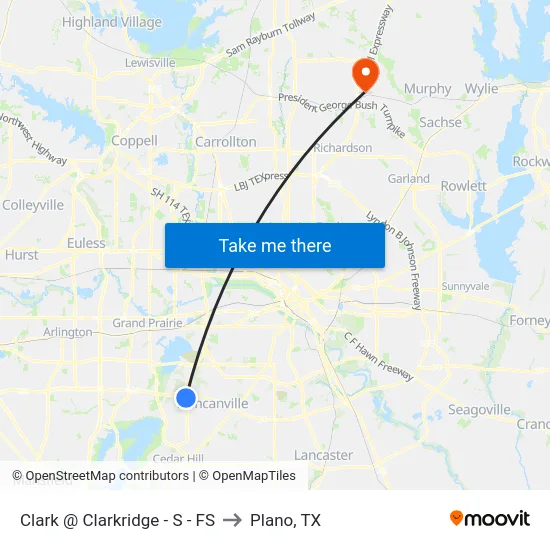 Clark @ Clarkridge - S - FS to Plano, TX map