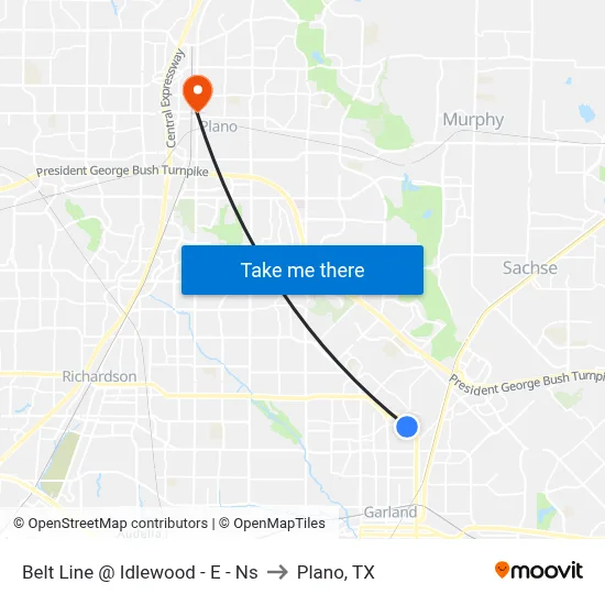 Belt Line @ Idlewood - E - Ns to Plano, TX map