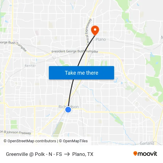 Greenville @ Polk - N - FS to Plano, TX map