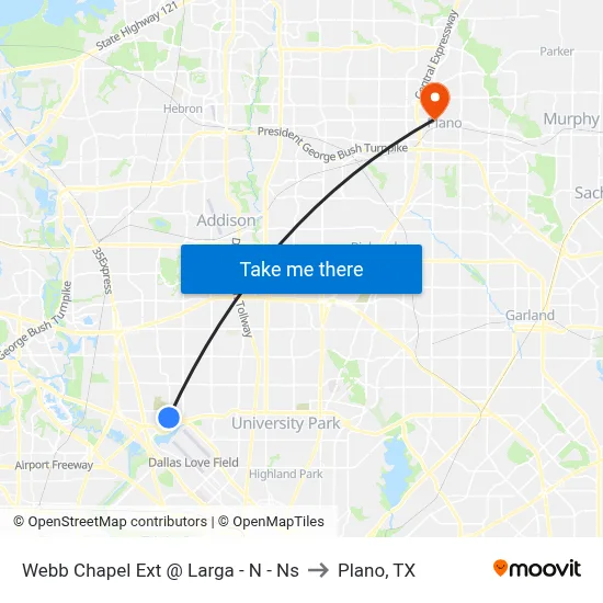 Webb Chapel Ext @ Larga - N - Ns to Plano, TX map