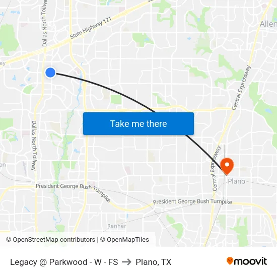 Legacy @ Parkwood - W -  FS to Plano, TX map