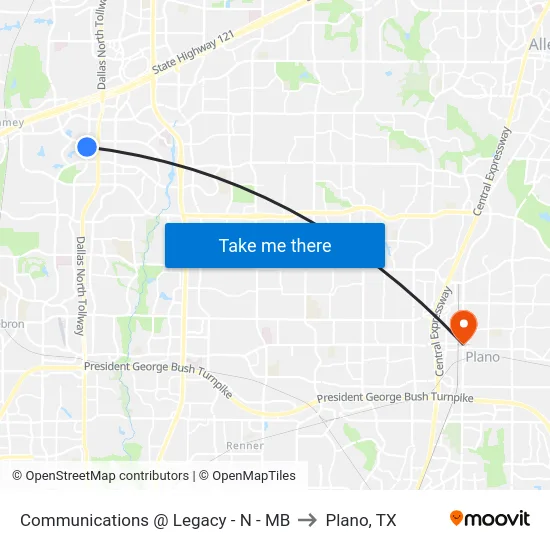 Communications @ Legacy - N - MB to Plano, TX map