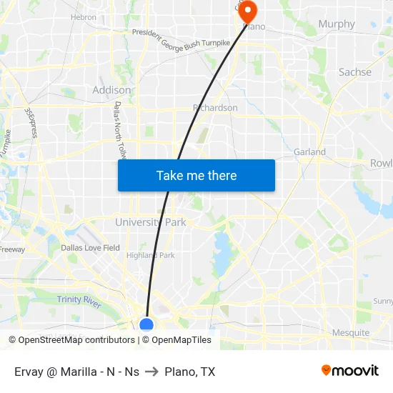 Ervay @ Marilla - N - Ns to Plano, TX map