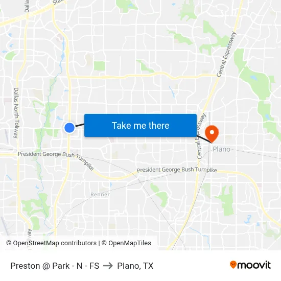 Preston @ Park - N - FS to Plano, TX map