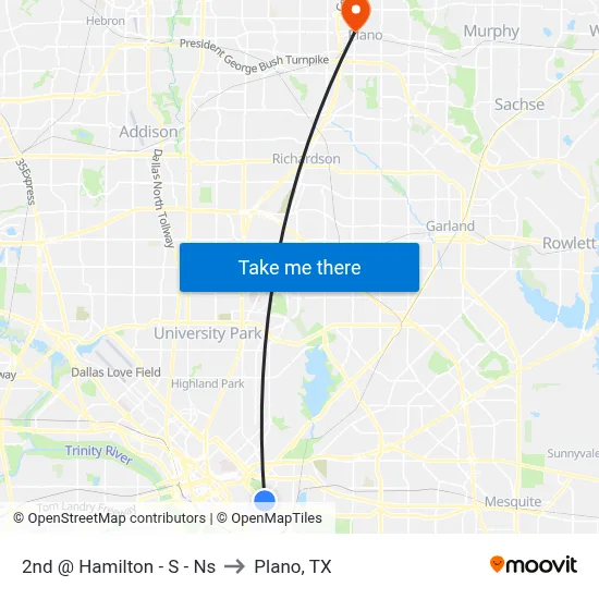 2nd @ Hamilton - S - Ns to Plano, TX map
