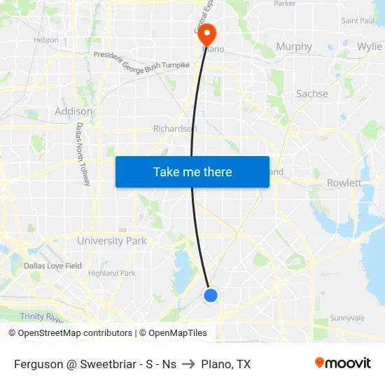 Ferguson @ Sweetbriar - S - Ns to Plano, TX map