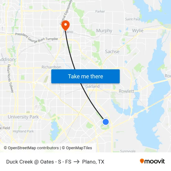 Duck Creek @ Oates - S - FS to Plano, TX map