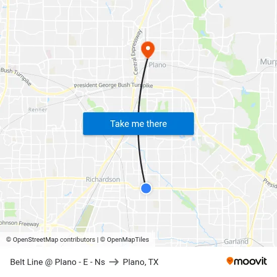 Belt Line @ Plano - E - Ns to Plano, TX map