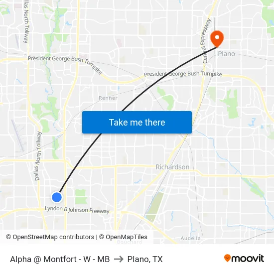 Alpha @ Montfort - W - MB to Plano, TX map