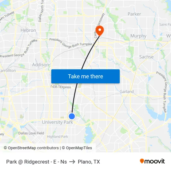 Park @ Ridgecrest - E - Ns to Plano, TX map