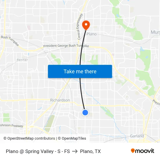 Plano @ Spring Valley - S - FS to Plano, TX map