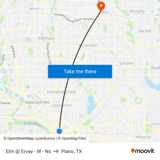 Elm @ Ervay - W - Ns to Plano, TX map
