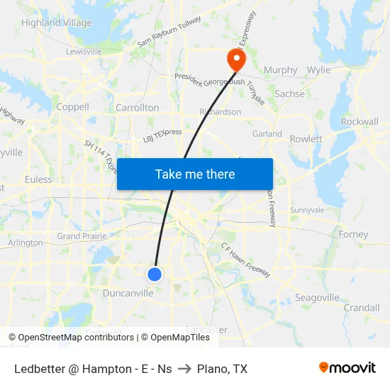 Ledbetter @ Hampton - E - Ns to Plano, TX map