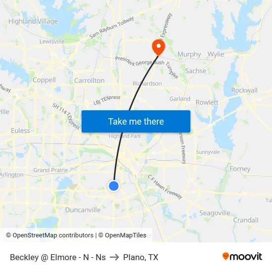 Beckley @ Elmore - N - Ns to Plano, TX map