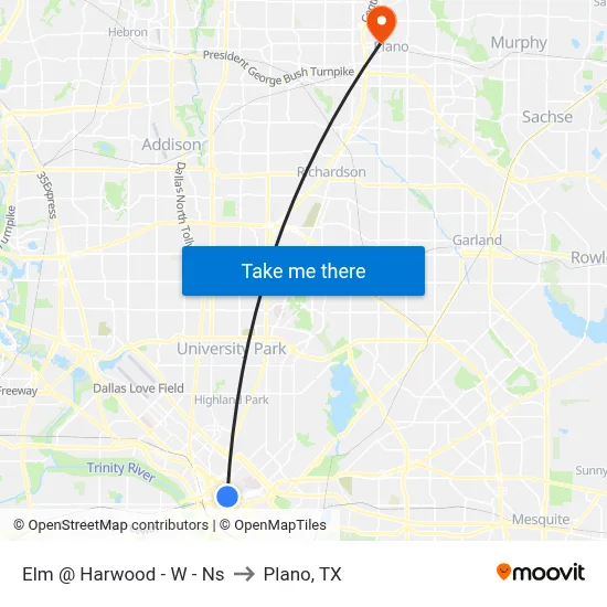 Elm @ Harwood - W - Ns to Plano, TX map