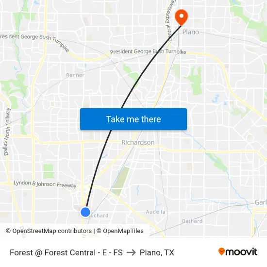 Forest @ Forest Central - E - FS to Plano, TX map