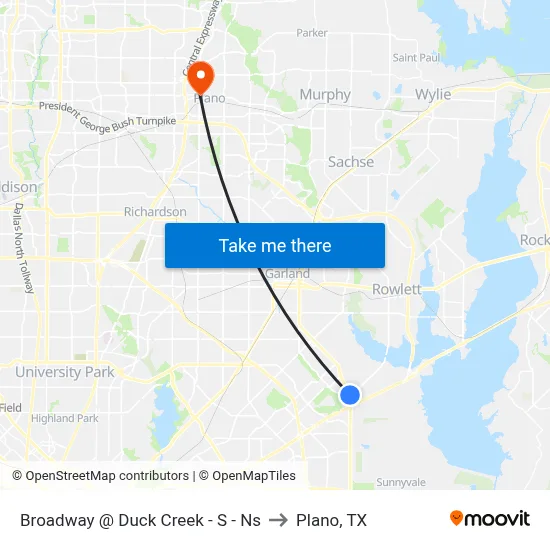 Broadway @ Duck Creek - S - Ns to Plano, TX map