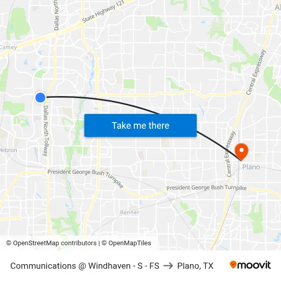 Communications @ Windhaven - S - FS to Plano, TX map