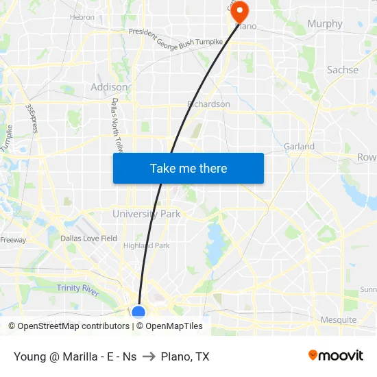 Young @ Marilla - E - Ns to Plano, TX map