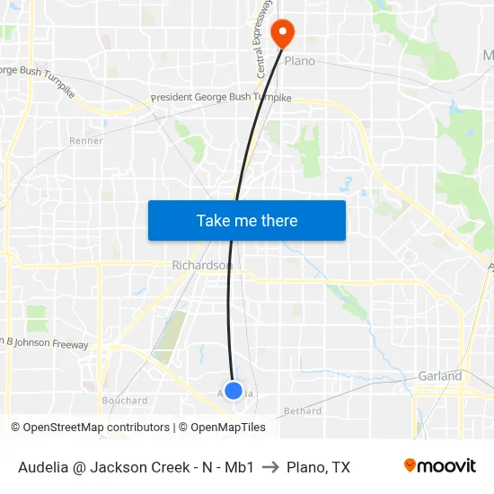 Audelia @ Jackson Creek - N - Mb1 to Plano, TX map